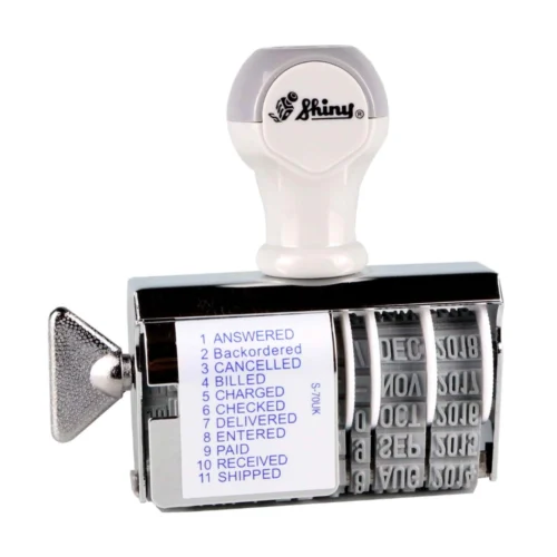 Customizable Stamp -Dial-phrase dater stamp