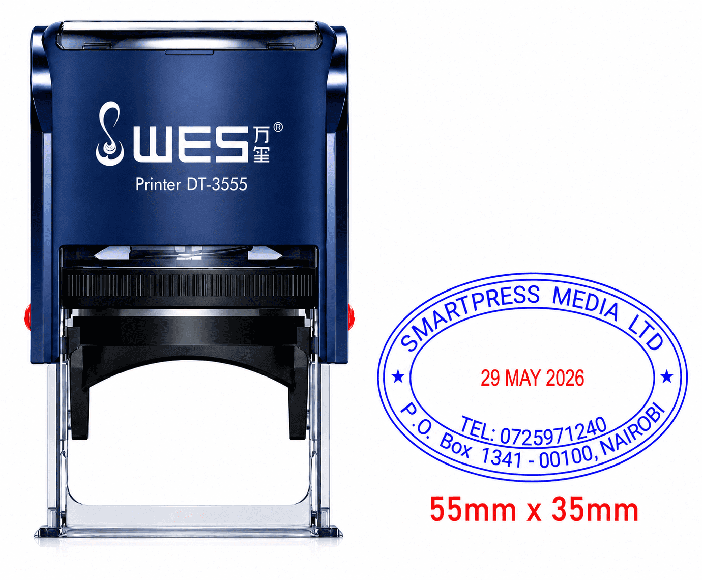 Self-inking Ova Date Stamp-WES-3555D